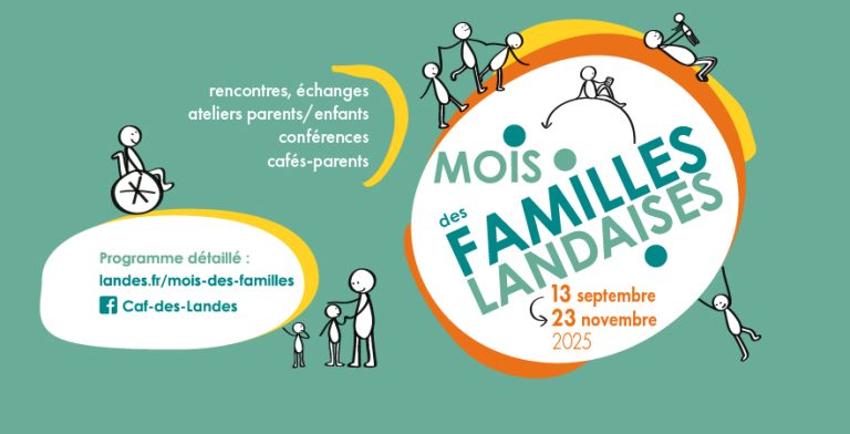 Affiche officielle du Mois des familles landaises 2025.