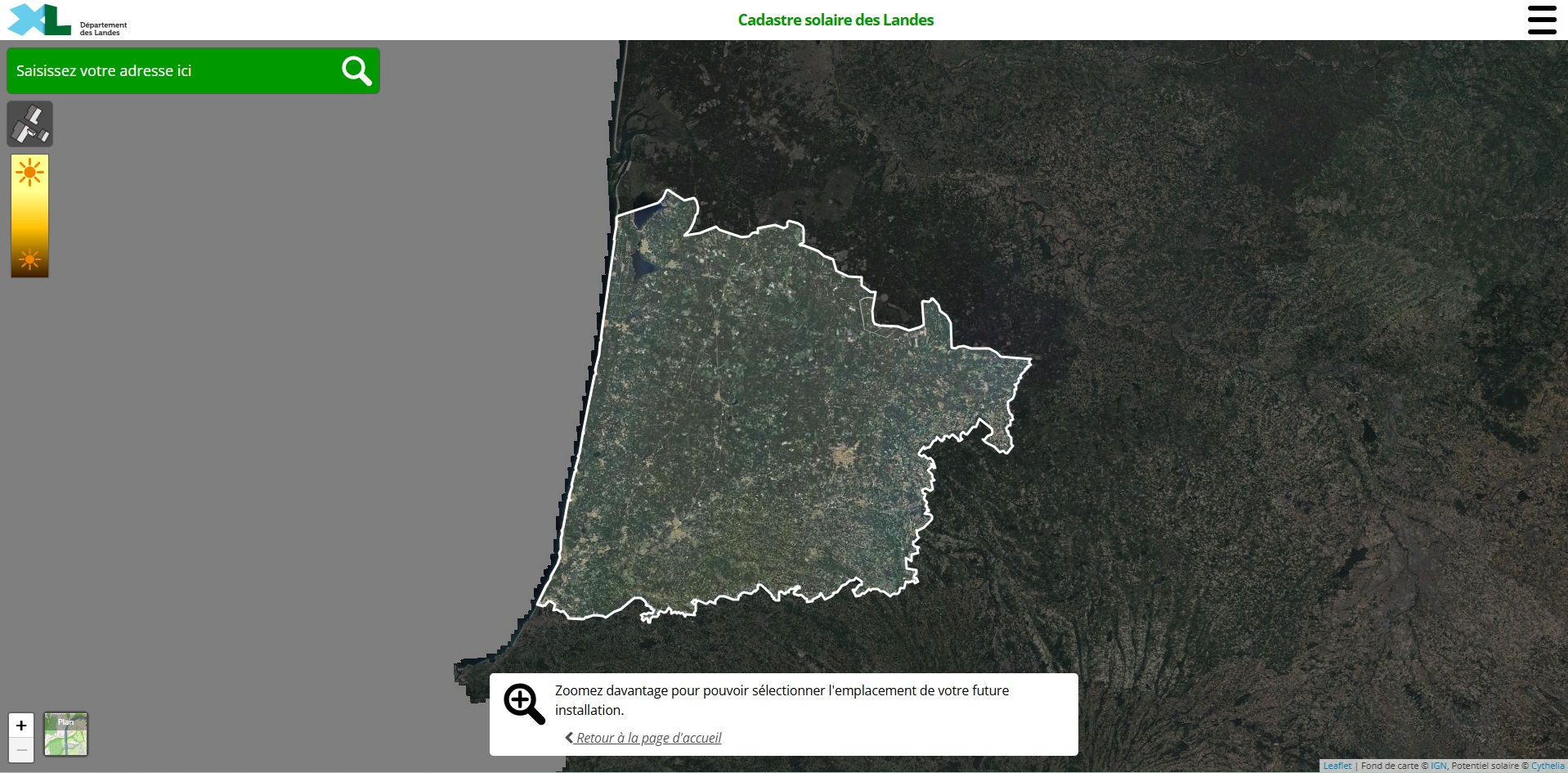 Cadastre solaire Landes