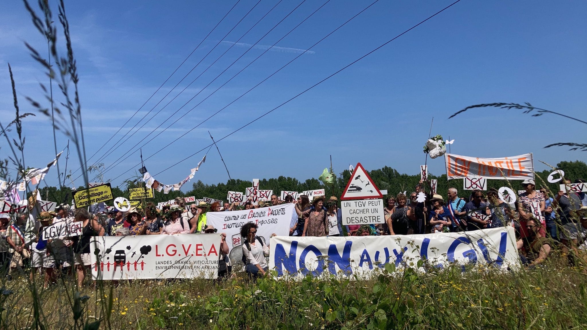 Une manifestation anti-LGV en 2023.