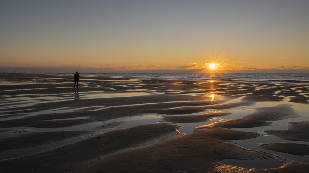 Coucher de soleil dans les Landes (Jean-Louis Saubion).