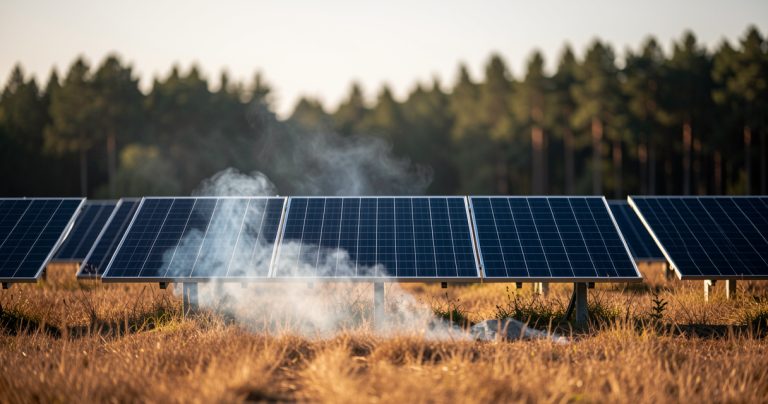 Feu dans un parc photovoltaïque à Sore : intervention des pompiers