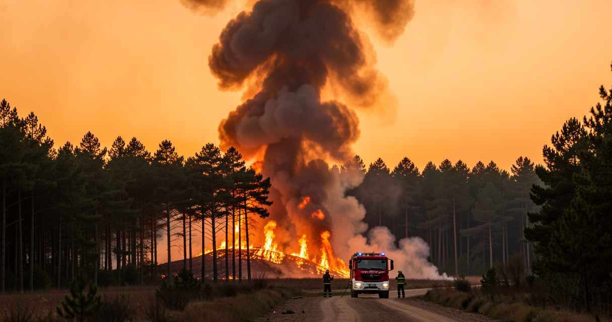 Incendie dans les Landes de Gascogne : un village sous la menace